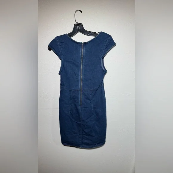 Free People Lia Denim Mini Dress Blue Cap Sleeve
Bodycon Sweetheart Neckline XS - Picture 9 of 10